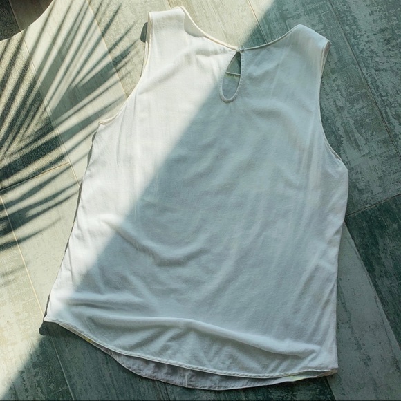 Massimo Dutti 100% Genuine Silk Blouse Gray Striped Top Italy - Picture 10 of 16